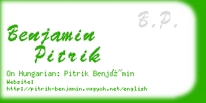 benjamin pitrik business card